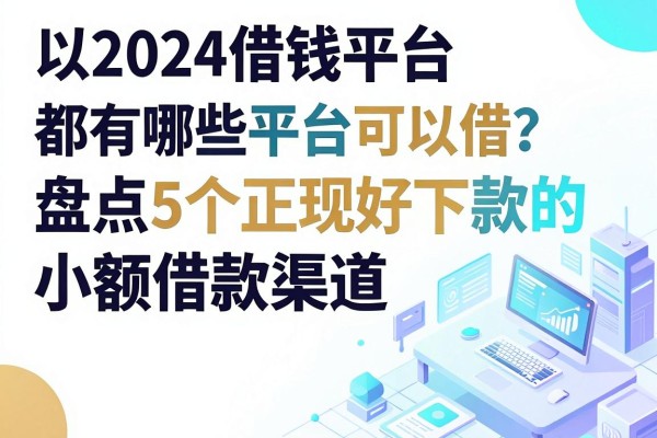 2024借钱平台都有哪些平台可以借?盘点5个正规好下款的小额借款渠道