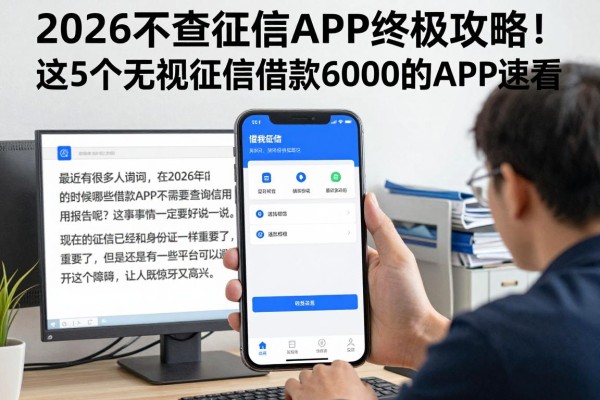 2026不查征信APP终极攻略!这5个无视征信借款6000的APP速看