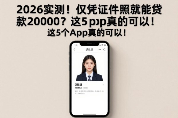 2026实测!仅凭证件照就能贷款20000?这5个App真的可以!