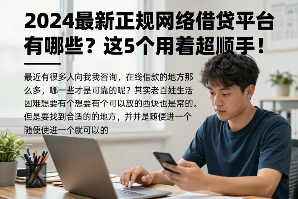 2024最新正规网络借贷平台有哪些?这5个用着超顺手!