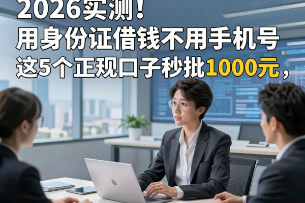 2026实测！用身份证借钱不用手机号，这5个正规口子秒批1000元