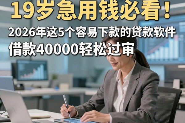 19岁急用钱必看！2026年这5个容易下款的贷款软件，借款40000轻松过审