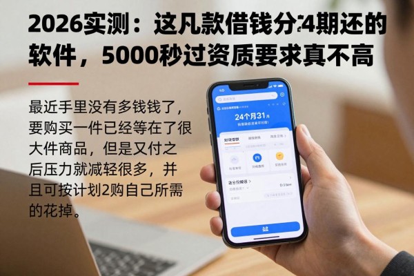 2026实测:这几款借钱分24期还的软件,5000秒过资质要求真不高