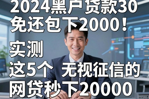 2024黑户贷款30免还包下2000！实测这5个无视征信的网贷秒下20000