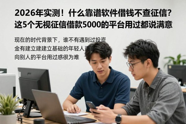 2026年实测!什么靠谱软件借钱不查征信?这5个无视征信借款5000的平台用过都说满意