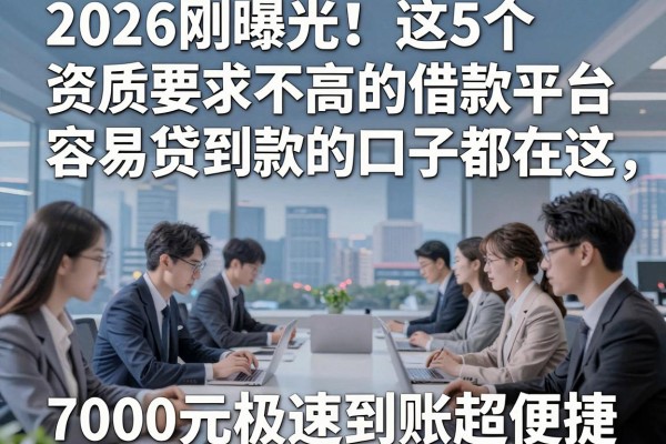 2026刚曝光!这5个资质要求不高的借款平台,容易贷到款的口子都在这,7000元极速到账超便捷