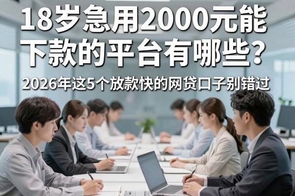 18岁急用2000元能下款的平台有哪些？2026年这5个放款快的网贷口子别错过！