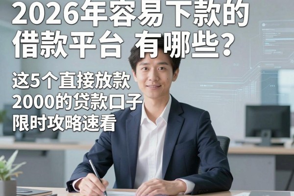 2026年容易下款的借款平台有哪些?这5个直接放款2000的贷款口子限时攻略速看!