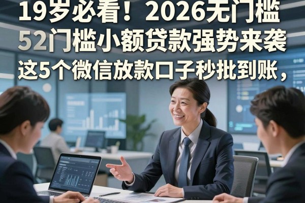 19岁必看！2026无门槛小额贷款强势来袭，这5个微信放款口子秒批到账
