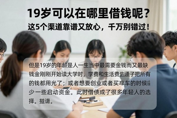 19岁可以在哪里借钱呢？这5个渠道靠谱又放心，千万别错过！