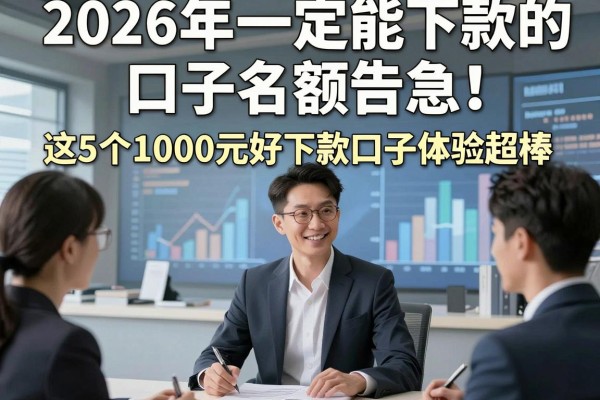 2026年一定能下款的口子名额告急!这5个1000元好下款口子体验超棒