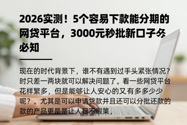 2026实测！5个容易下款能分期的网贷平台，3000元秒批新口子必知