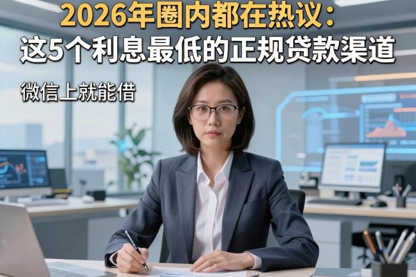 2026年圈内都在热议:这5个利息最低的正规贷款渠道,微信上就能借!