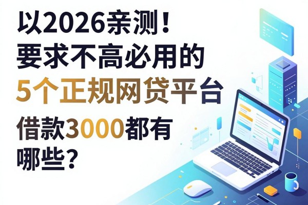 2026亲测!要求不高必用的5个正规网贷平台,借款3000都有哪些?