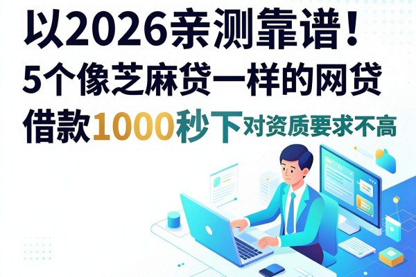 2026亲测靠谱！5个像芝麻贷一样的网贷，借款1000秒下对资质要求不高
