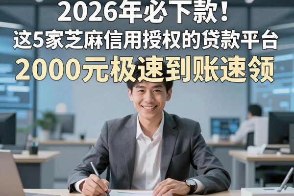 2026年必下款！这5家芝麻信用授权的贷款平台，2000元极速到账速领