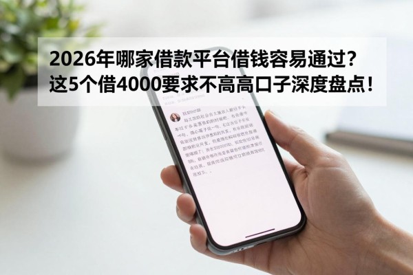 2026年哪家借款平台借钱容易通过?这5个借4000要求不高的口子深度盘点!