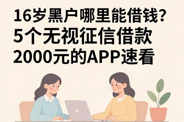 16岁黑户哪里能借钱?这5个无视征信借款2000元的APP速看