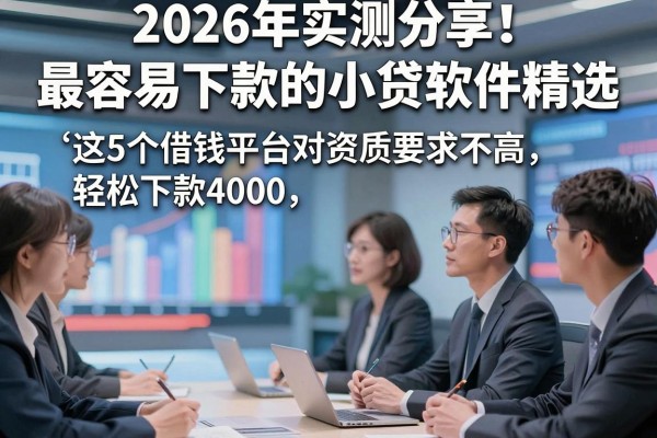 2026年实测分享！最容易下款的小贷软件精选，这5个借钱平台对资质要求不高，轻松下款4000