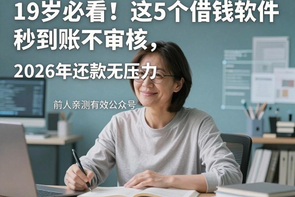 19岁必看！这5个借钱软件秒到账不审核，2026年还款无压力，前人亲测有效