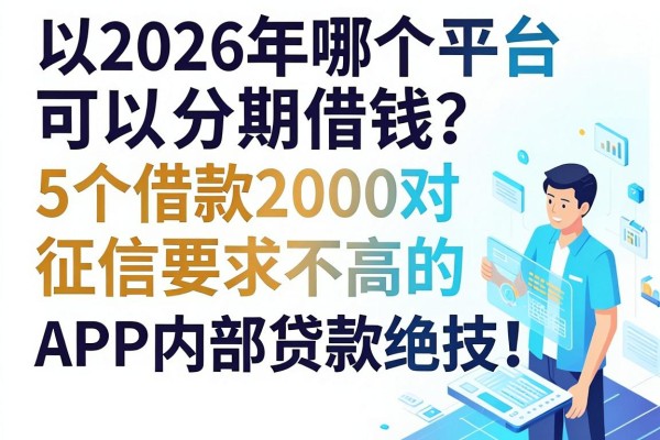 2026年哪个平台可以分期借钱?5个借款2000对征信要求不高的APP内部贷款绝技!