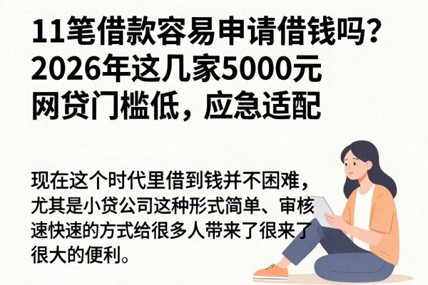 11笔借款容易申请借钱吗?2026年这几家5000元网贷门槛低,应急场景秒适配