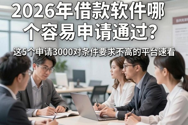 2026年借款软件哪个容易申请通过？这5个申请3000对条件要求不高的平台速看