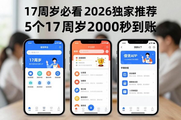 17周岁必看!2026独家推荐:5个17周岁借钱软件,贷款2000秒到账