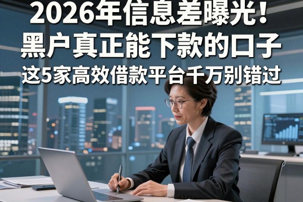 2026年信息差曝光!黑户真正能下款的口子,这5家高效借款平台千万别错过
