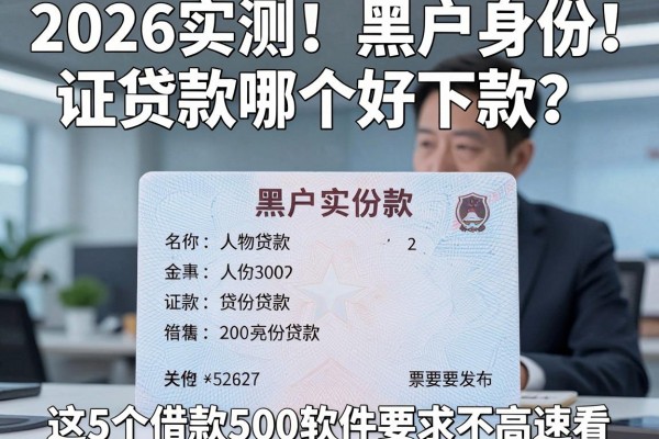 2026实测!黑户身份证贷款哪个好下款?这5个借款500软件要求不高速看