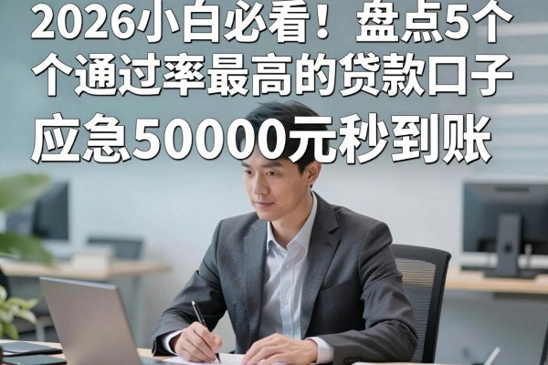2026小白必看!盘点5个通过率最高的贷款口子,应急50000元秒到账