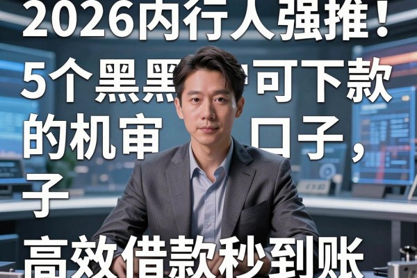 2026内行人强推!5个黑户可下款的机审口子,高效借款秒到账