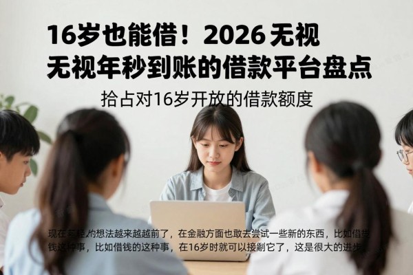 16岁也能借！2026无视年龄秒到账的借款平台盘点，抢占对16岁开放的借款额度