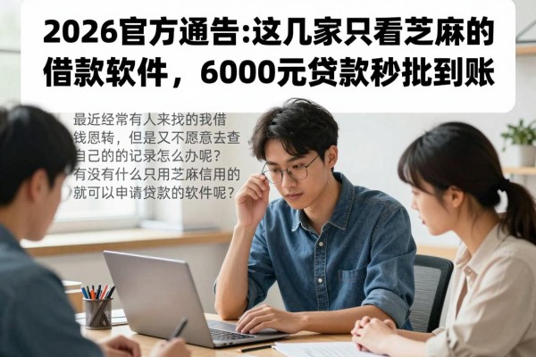 2026官方通告：这几家只看芝麻信用的借款软件，6000元贷款秒批到账