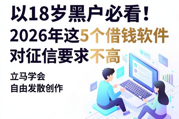 18岁黑户必看!2026年这5个借钱软件对征信要求不高,立马学会