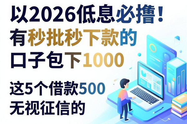 2026低息必撸!有秒批秒下款的口子包下1000,这5个借款500无视征信的app速来集合