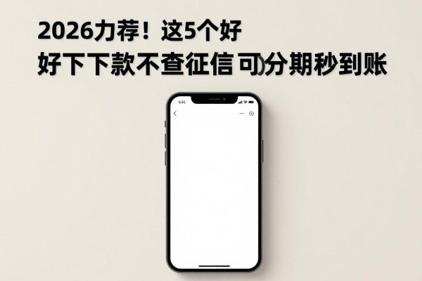 2026力荐！这5个好下款不查征信可分期的软件，2000元秒到账