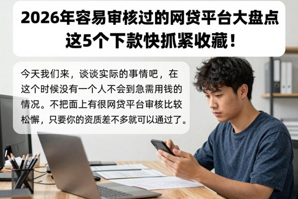 2026年容易审核过的网贷平台大盘点，这5个下款快抓紧收藏！