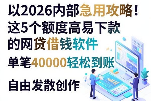 2026内部急用攻略!这5个额度高易下款的网贷借钱软件,单笔40000轻松到账