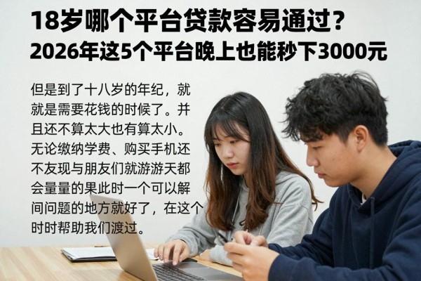 18岁哪个平台贷款容易通过？2026年这5个平台晚上也能秒下3000元