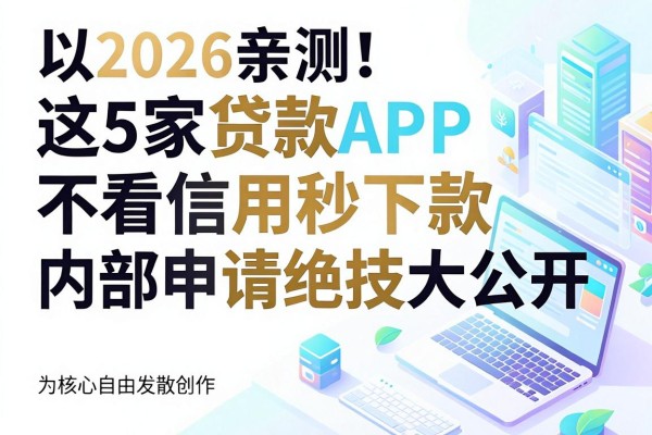 2026亲测!这5家贷款APP不看信用秒下款,内部申请绝技大公开
