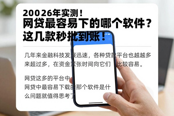 2026年实测！网贷最容易下的哪个软件？这几款秒批到账！
