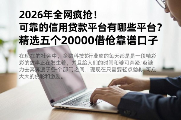 2026年全网疯抢！可靠的信用贷款平台有哪些平台？精选五个20000借款靠谱口子