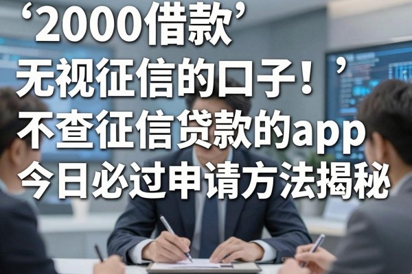 2000借款无视征信的口子!不查征信贷款的app今日必过申请方法揭秘