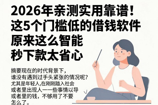2026年亲测实用靠谱!这5个门槛低的借钱软件原来这么智能,秒下款太省心