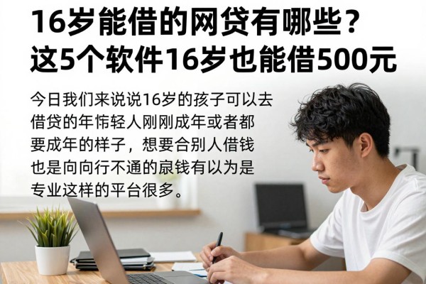 16岁能借的网贷有哪些?这5个软件16岁也能借500元