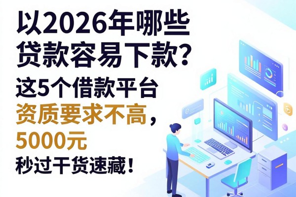 2026年哪些贷款容易下款？这5个借款平台资质要求不高，5000元秒过干货速藏！