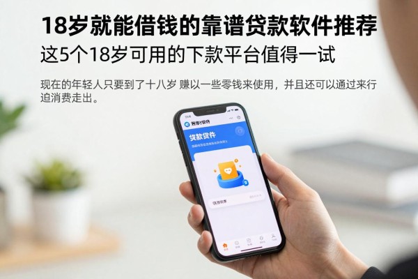 18岁就能借钱的靠谱贷款软件推荐，这5个18岁可用的下款平台值得一试