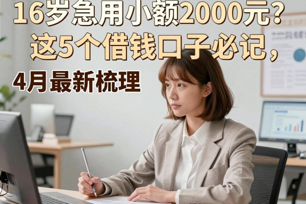 16岁急用小额2000元?这5个借钱口子必记,4月最新梳理!