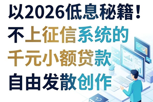 2026低息秘籍!盘点5个不上征信系统的千元小额贷款
